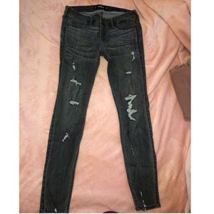 Grey ripped Hollister jeans, Size 30/11